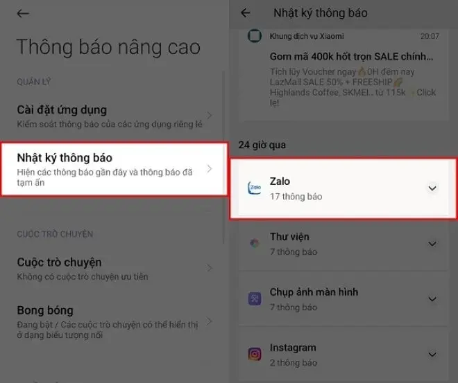 Cách xem tin nhắn đã thu hồi trên Zalo điện thoại Xiaomi - Bước 4