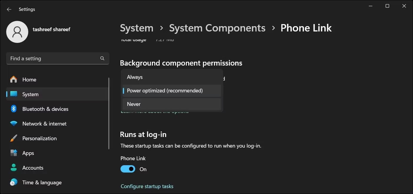 Ngăn Phone Link chạy ẩn trên Windows 11 - Bước 6