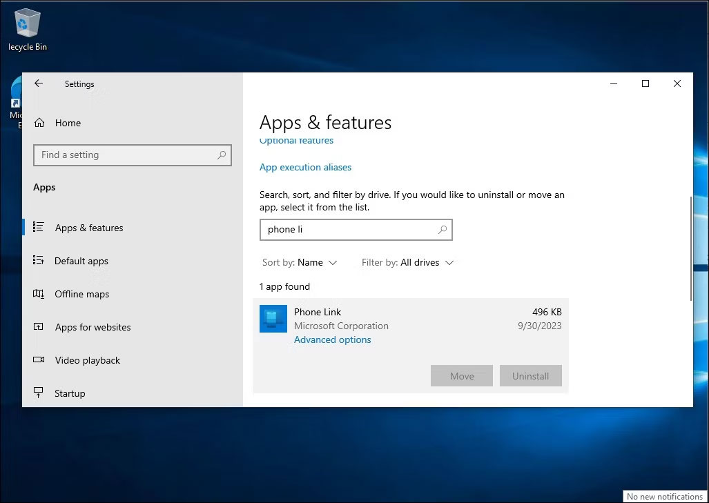 Ngăn Phone Link chạy ẩn trên Windows 10 - Bước 2