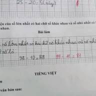 Bài toán '98-10=88' bị chấm sai, cô giáo càng sai hơn khi đưa ra giải thích