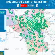 Hướng dẫn dùng bản đồ số điểm thi tốt nghiệp THPT